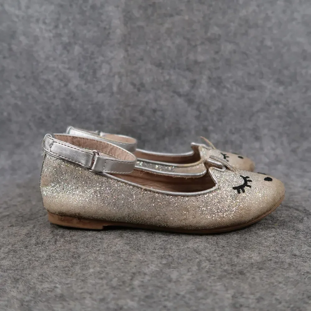 Self Esteem Shoes Girls 11 Ballet Flats Ankle Buckle Strap Unicorn Flats Casual